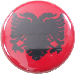 Button mit Albanien Fahne